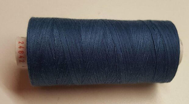 Alterfil S sewing thread and overlocking thread - with Anti-wrinkle coating for smooth seams - spool 1000m - GREY BLUE colour 2