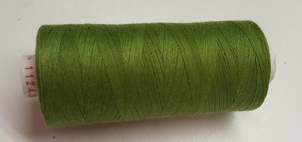 Alterfil S sewing thread and overlocking thread - with Anti-wrinkle coating for smooth seams - spool 1000m - MOSS GREEN colour