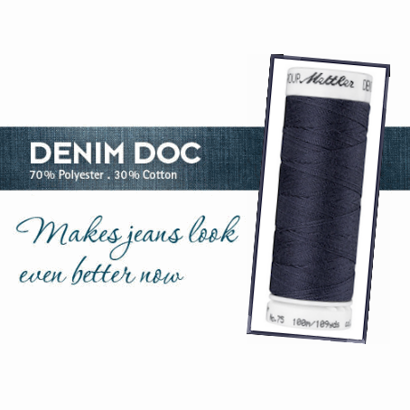 Polycore cotton - denim doc doorstikgaren per klos 100m