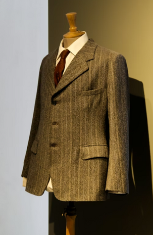 met paardenhaardoek plastron tussenvoering kun je een heren colbert maken