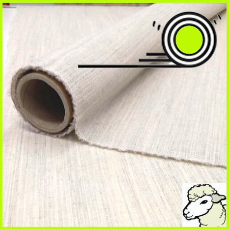 Soepele naaibare wolhaardoek naturel 80 cm breed