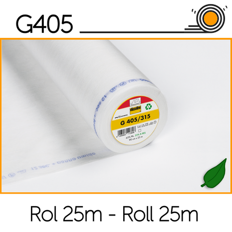 Vlieseline G405 is een duurzame vlieseline gedeeltelijk gemaakt van gerecyclede polyester vezels