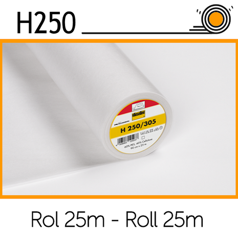 Vlieseline H250 wit rol 25m