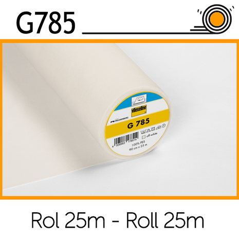 Vlieseline G785 wit rol 25m