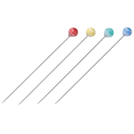 Fijne glaskopspelden marmerlook  - 0,5 x 36mm - opvallende marmer look kopjes - dunner dan normale spelden - CLOVER