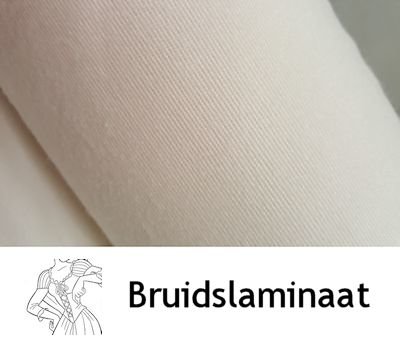 Eenzijdig geruwde viscose bruidslaminaat