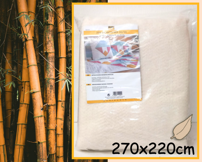 Bamboo Mix - Bamboe / katoen volumevlies - Vlieseline 268 stuk 270x220cm