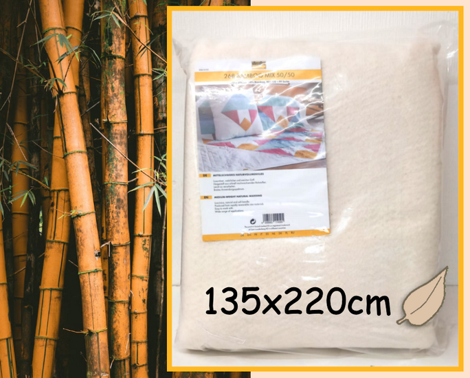 Bamboo Mix - Bamboe / katoen volumevlies - Vlieseline 268 stuk 135x220cm