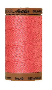 Katoenen naaigaren: Silk Finish Cotton dikte 40 500m &quot;WATERMELOEN&quot; per klosje - kleur 806 (oud nummer) of 1402 (n