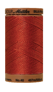 Katoenen naaigaren: Silk Finish Cotton dikte 40 500m &quot;ROEST BRUIN&quot; per klosje - kleur 534 (oud nummer) of 1074 (n