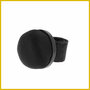 Professioneel speldenkussen voor op de arm met kliksluiting BOHIN - Zwart kussen, zwarte rand en zwarte polsband