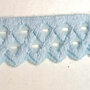 Rekbaar stretch kant in lichtblauw - 2,8cm breed - haspel met ong. 5m