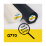 G770 Vlieseline staal / monster / proefstukje ong. 10 x 10 cm voor plakproef wit of zwart