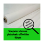 Soepele viscose plakdoek offwhite 90cm: Staal / monster / proefstukje ongeveer 10 x 10 cm voor plakproef 