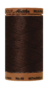 Katoenen naaigaren: Silk Finish Cotton dikte 40 500m &quot;DONKERBRUIN&quot; per klosje - kleur 712 (oud nummer) of 1382 (nieuw