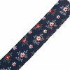 Katoenen biaisband dessin millefleurs donkerblauw 20mm rol 10m 