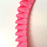 Ruche - geplooid Ripsband roze 16mm 