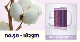 Katoenen naaigaren: Silk Finish Cotton dikte 50 1829m conen - per 2 conen - van Amann Group Mettler Katoenen naaigaren: Silk Finish Cotton dikte 50 1829m conen - per 2 conen - van Amann Group Mettler
