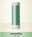 Amanda naaizijde klosje van 50m (geel,rood,paars,blauw,groen,beige) Amanda naaizijde klosje van 50m (geel,rood,paars,blauw,groen,beige)