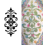 Fleur de lis groot symmetrisch borduurpatroon: 13x29,5cm Fleur de lis groot symmetrisch borduurpatroon: 13x29,5cm