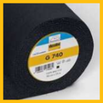 G740 ZWART vlieseline 65% katoen 35% modal 90 cm breed rol 25m G740 ZWART vlieseline 65% katoen 35% modal 90 cm breed rol 25m