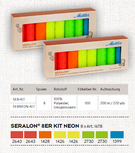 Garen KIT Seralon universeel naaigaren 200m met 8 kleuren/klossen NEON Garen KIT Seralon universeel naaigaren 200m met 8 kleuren/klossen NEON