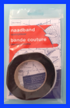 Naadband 1cm ZWART rol 12,5m van vlieseline Naadband 1cm ZWART rol 12,5m van vlieseline