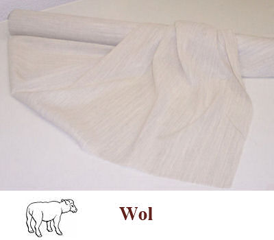 Soepele naaibare wolhaardoek naturel 80 cm breed