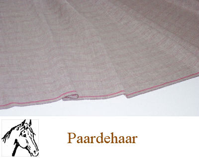 Soepele naaibare paardehaardoek beige 80 cm breed