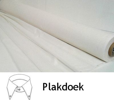 Plakkatoen extra stevig wit 90 cm breed