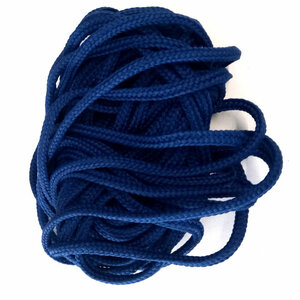 Hoodie-capuchon koord BLAUW polyester 4mm doorsnee zakje 10m 