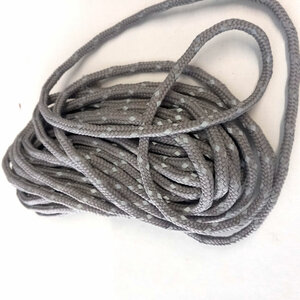 Hoodie cord GREY with reflection polyester 5mm bag 10m 