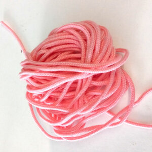 Hoodie cord BABY PINK cotton 4mm bag 10m 