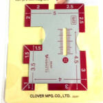 Sewing gauge Clover metal - measure hems or seams - from 1 up to 5 cm in 5mm units